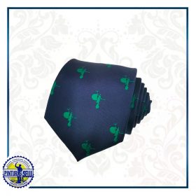 Corbata Giraldillo Azul Marino con Detalles en Verde