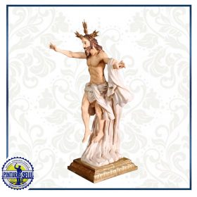 cristo resucitado policromado 15 cms