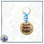llavero de madera con frase