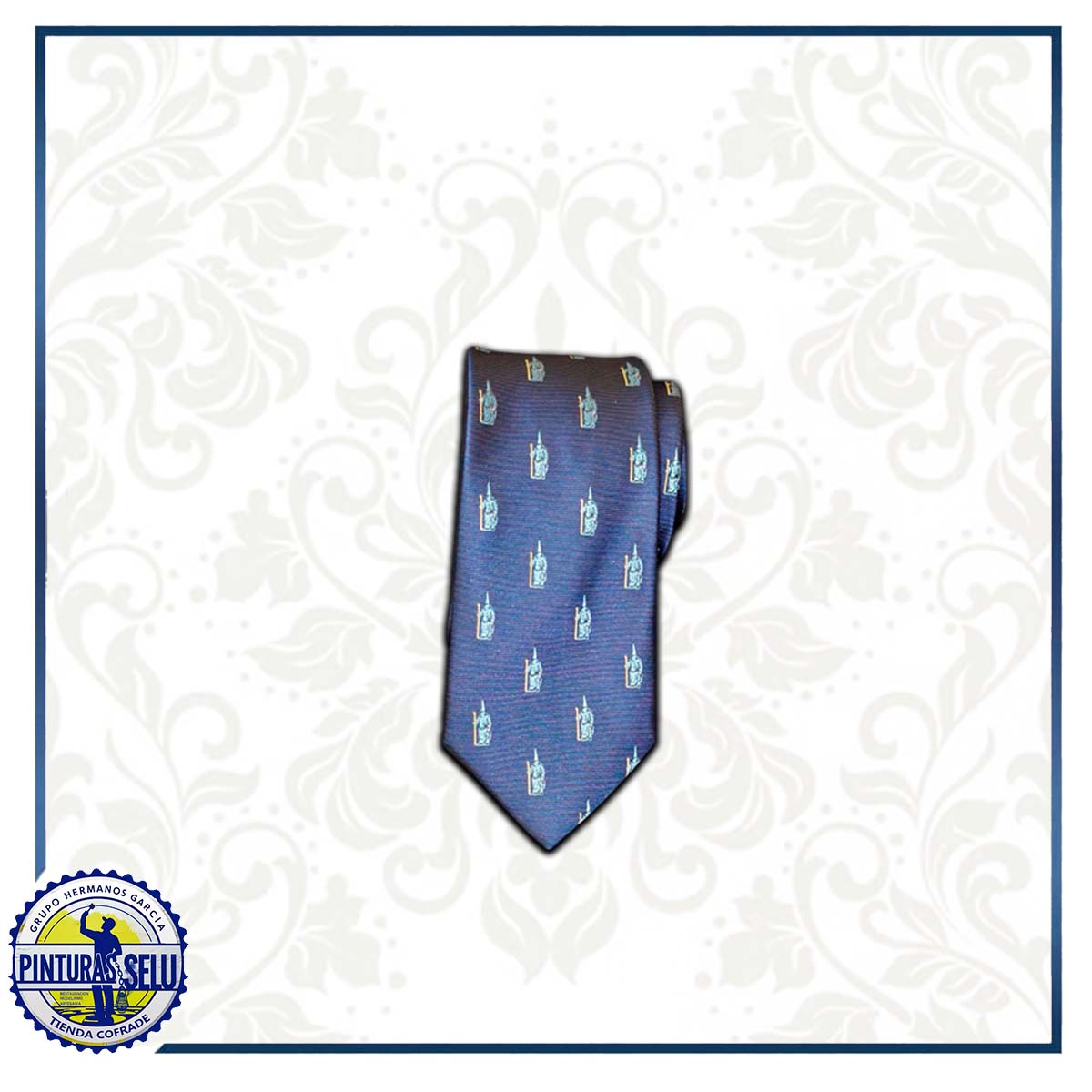 Corbata Azul Marino Nazarenos Bicolor