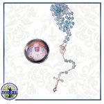 Rosario personalizado perlas azules
