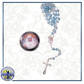 Rosario personalizado perlas azules