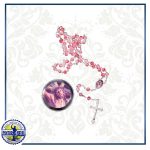 Rosario personalizado perlas rojas