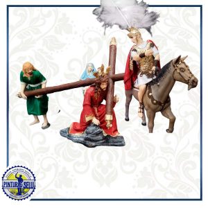 Tres Caídas de Triana – Conjunto Policromado de 15 cm (5 Figuras)