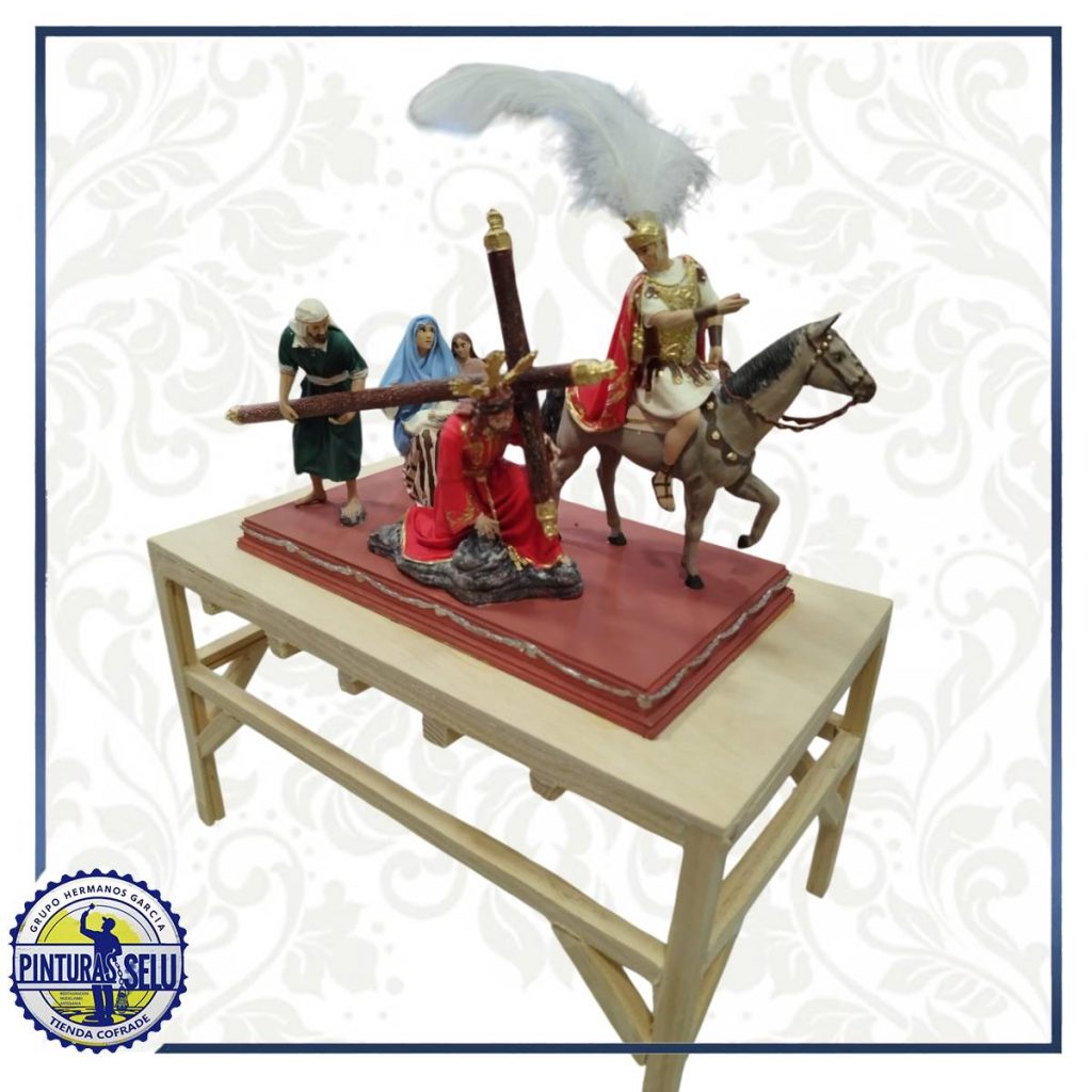 Composición misterio Tres Caídas: arte sacro en miniatura