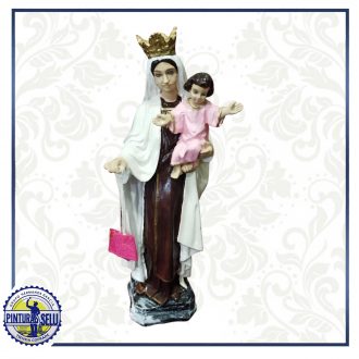Figura Virgen del Carmen en marmolina policromada – 30 cm y 50 cm