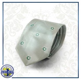 Corbata gris claro con mariquillas de la Macarena