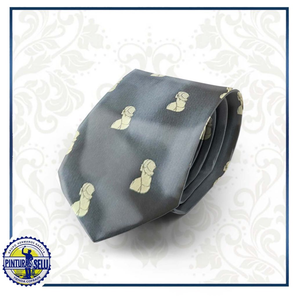 Corbata negra con costaleros bordados
