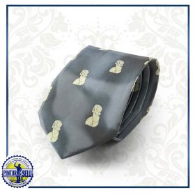 Corbata negra con costaleros bordados