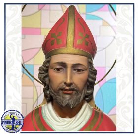 San Blas Imagen religiosa 1930-40 de madera policromada al óleo 90 cm 4 San Blas 2