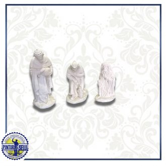 Juego completo de Reyes de 25 cm para Belén – Figuras artesanales para portal navideño