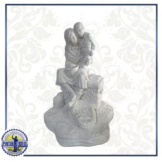 Panadera con niño para Belén – Figura artesanal para portal navideño