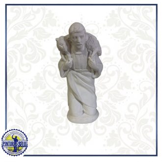 Pastor arrodillado para Belén – Figura artesanal para portal navideño