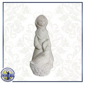 Niña con pato para Belén – Figura artesanal para portal navideño