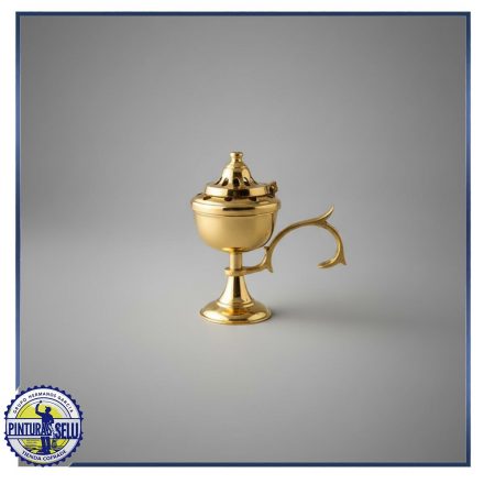 Incensario de Metal de Mano Dorado