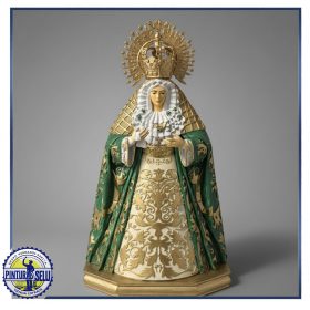 Virgen de la Macarena de 25 cm policromada