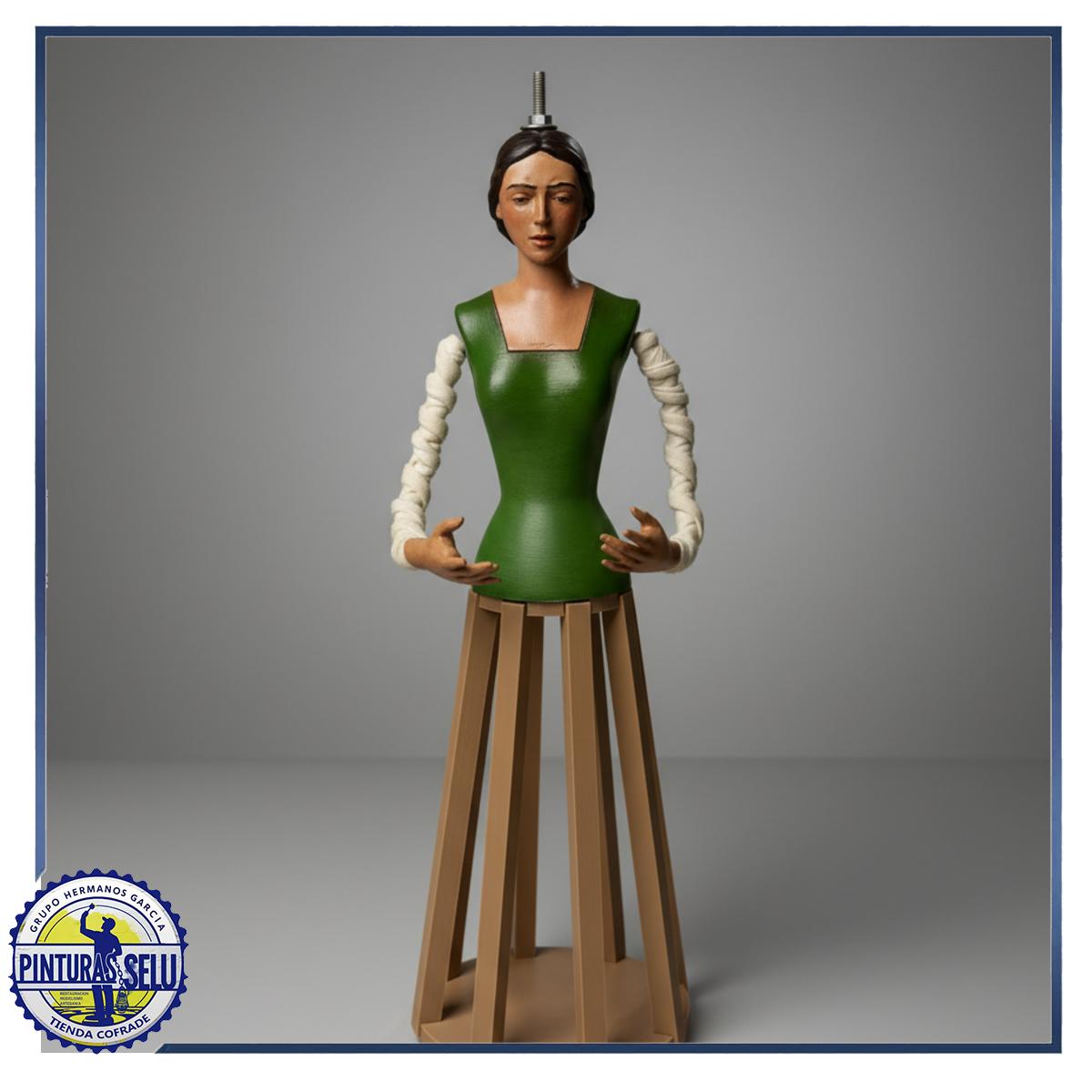 Virgen de Candelero de Vestir de 35 cm