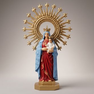 Virgen del Pilar 20 cm de resina