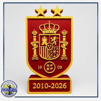 Escudo de España con 2 estrellas impreso en 3D