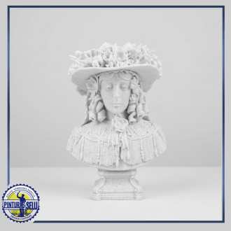Busto Virgen del Rocío de Pastora 17 cm