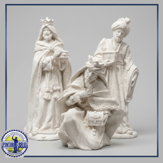 Reyes de Tela para Belén 28 cm