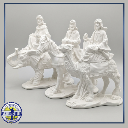 Reyes Magos Montados para Belén 22 cm