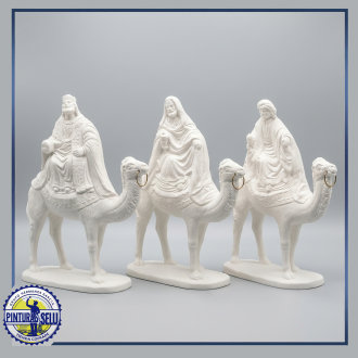 Reyes Medianos con Camellos para Belén 26 cm